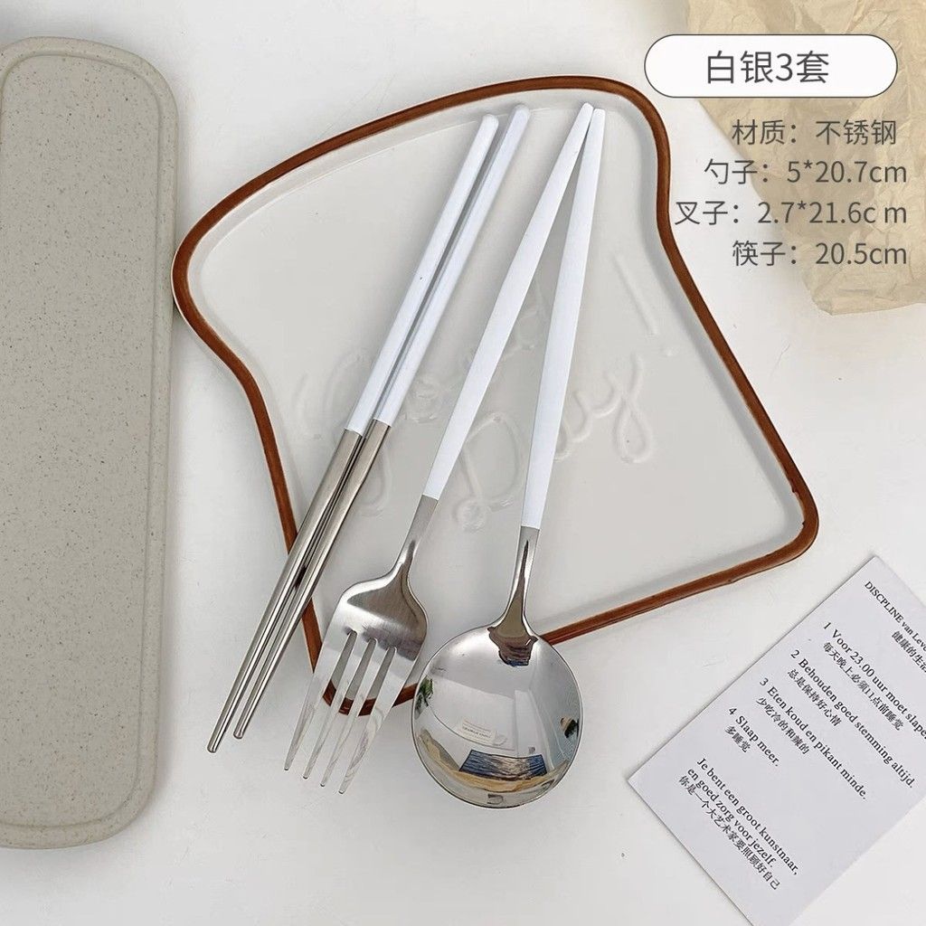  Bộ Dao Kéo Thìa Nĩa Đũa Inox 3 Món - Bộ Dụng Cụ Ăn Uống Cá Nhân Tiện Lợi, Dùng Cho Học Sinh, Người Lớn, Văn Phòng [GIAO HÀNG 2-10 NGÀY | SỈ TỪ 2 TRIỆU | CÓ THỂ IN LOGO] 