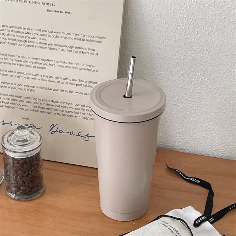  Cốc Giữ Nhiệt Inox Dung Tích Lớn, Thiết Kế Trái Tim Dành Cho Học Sinh - (Đặt Trước) 