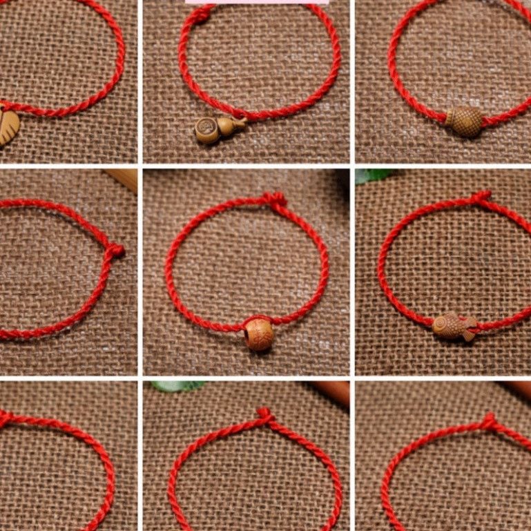  Bộ 10 vòng tay chỉ đỏ phong thủy - Sự kết hợp đa dạng mang lại tài lộc 