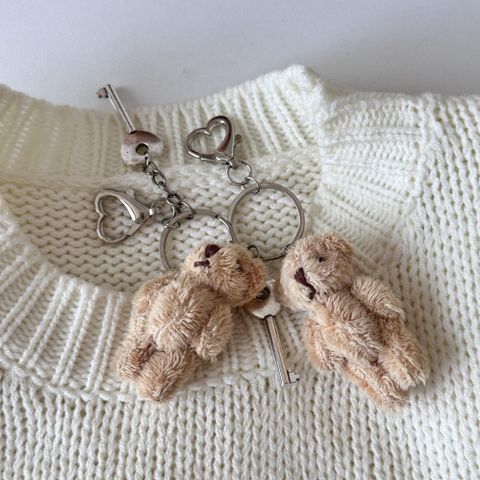  (hàng đặt trước)2 Mặt Dây Chuyền Móc Khóa Gấu Phong Cách Instagram Phụ Kiện Treo Túi Nữ Sinh Đáng Yêu 