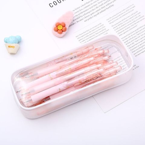  (HÀNG ĐẶT TRƯỚC) set 10 Hộp Đựng Văn Phòng Phẩm Trong Suốt Dung Tích Lớn Hộp Bút Chì Phong Cách Đơn Giản 