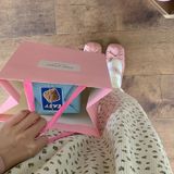  Túi quà tặng màu hồng cao cấp, túi mua sắm shop thời trang trẻ em 