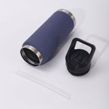  Bình nước du lịch dung tích lớn kiểu dáng hiện đại ống hút thép không gỉ giữ nhiệt 