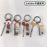  Móc Khóa Bấm Móng Tay Kèm Tăm Bông Ngoáy Tai - Phụ Kiện Treo Dễ Thương Hình Động Vật, Đồ Trang Trí Cho Nữ [GIAO HÀNG 2-10 NGÀY | SỈ TỪ 2 TRIỆU | CÓ THỂ IN LOGO] 