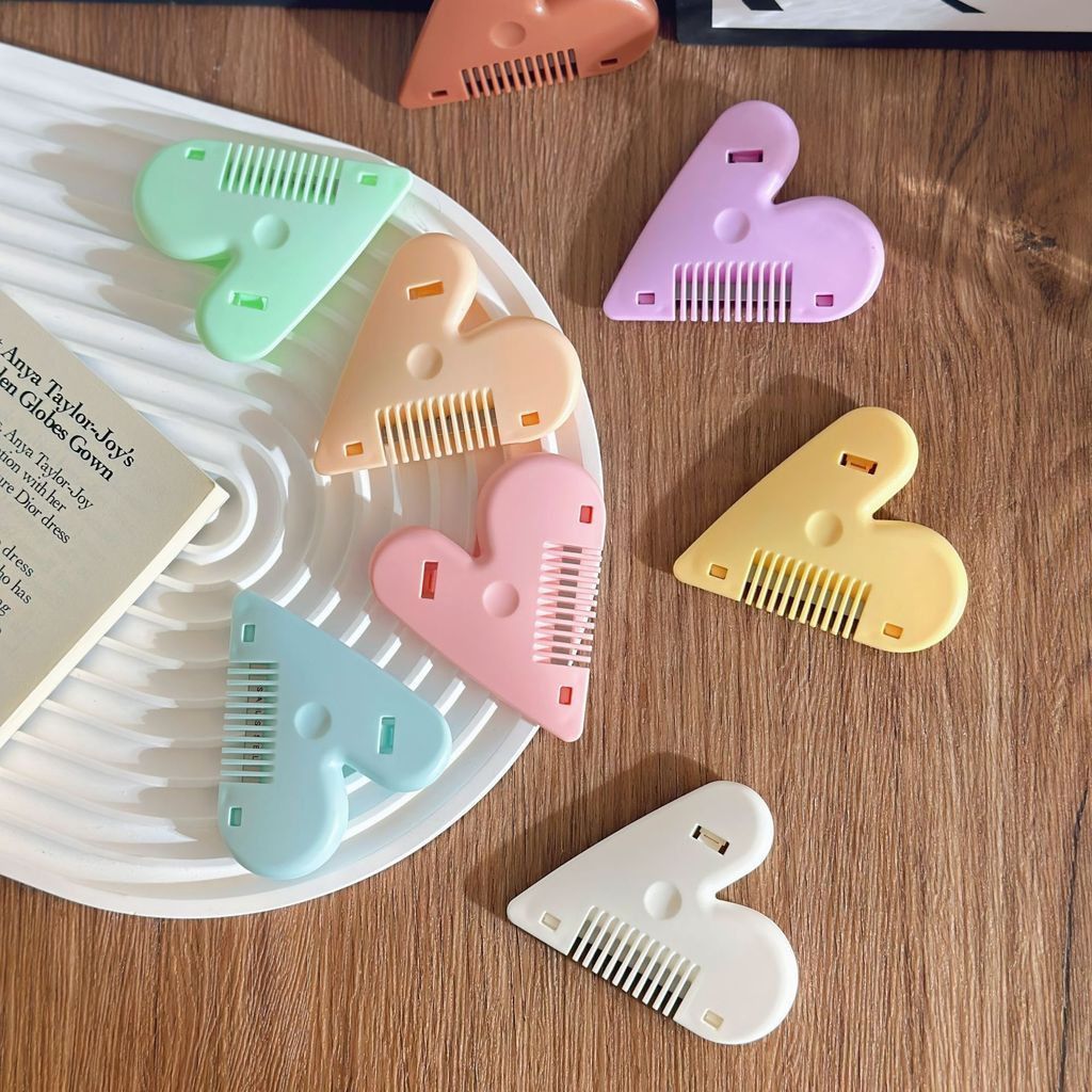  爱心形削发器双面修发刀桃心削发刀心形修剪刘海削发神器修发梳 