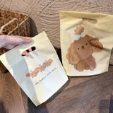  (HÀNG ĐẶT TRƯỚC) 10 Túi Tote Pudin Dog Frosted Màu Vàng Kem Mini Dày Đựng Trang Sức, Đồ Lót, Mỹ Phẩm [GIAO HÀNG 2-10 NGÀY | SỈ TỪ 2 TRIỆU | CÓ THỂ IN LOGO] 