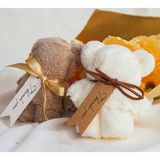  Khăn Mặt Gấu Teddy Xinh Xắn Q965 - Kèm Ruy Băng và Thẻ Cảm Ơn Đáng Yêu! 