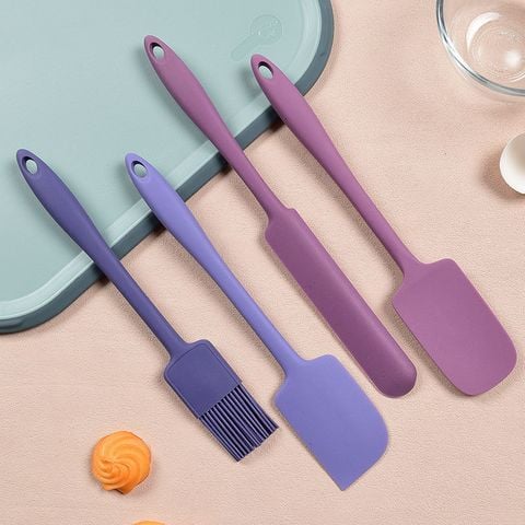  Cây vét bột silicon nguyên khối cỡ lớn, cây vét bột nướng bánh có tay cầm chịu nhiệt cao, bộ dụng cụ gồm cây phết kem 