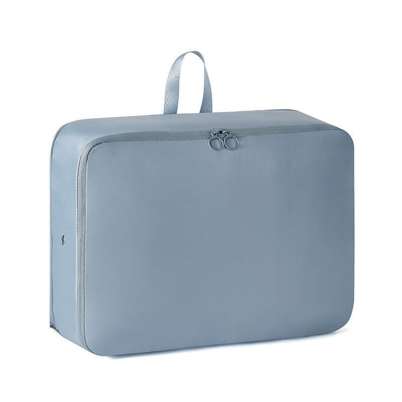  斜纹牛津布羽绒服收纳包带拉链双层家用旅行衣物压缩袋免抽气立体 