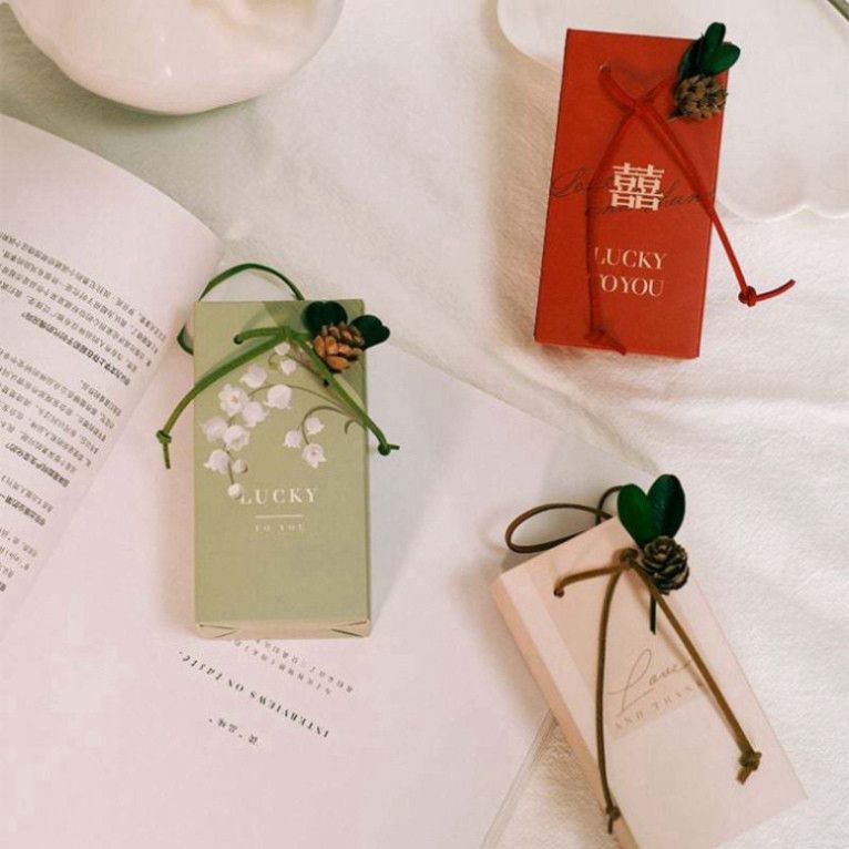  Bộ 10 Hộp Quà Tự Xếp Kèm Ruy Băng, Đựng Kẹo Cưới, Quà Cảm Ơn Châu Âu Đầy Màu Sắc 