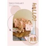  Phim hoạt hình dễ thương màu hồng gấu quần áo trẻ em cửa hàng quần áo túi vải không dệt đóng gói dây đai mua sắm 