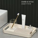  Khay Đựng Cốc Nhựa Màu Đen, Trắng Hình Chữ Nhật - Khay Trà, Khay Dao Kéo Phong Cách Bắc Âu, Gia Dụng, Quà Tặng Doanh Nghiệp [GIAO HÀNG 2-10 NGÀY | SỈ TỪ 2 TRIỆU | CÓ THỂ IN LOGO] 