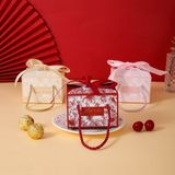  COMBO 5 Hộp Quà Tự Gấp Vuông Sang Trọng với Ruy Băng và Quai Xách Cho Lễ Tình Nhân 