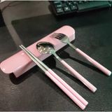  Bộ 3 Muỗng Đũa Nĩa Inox304 Có Hộp Đựng Cao Cấp Màu Pastel [GIAO HÀNG 2-10 NGÀY | SỈ TỪ 2 TRIỆU | CÓ THỂ IN LOGO] 