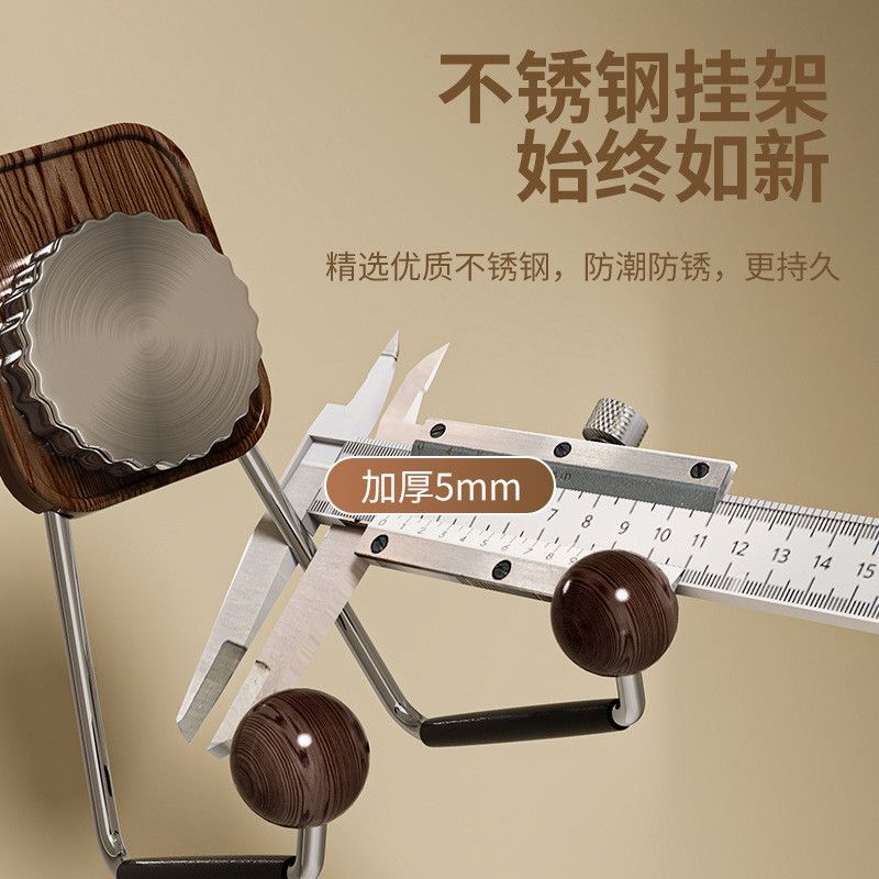  Giá Treo Máy Sấy Tóc Cao Cấp - Bằng Thép Không Gỉ, Vân Gỗ, Dán Tường Chắc Chắn, Không Cần Khoan Lỗ [GIAO HÀNG 2-10 NGÀY | SỈ TỪ 2 TRIỆU | CÓ THỂ IN LOGO] 