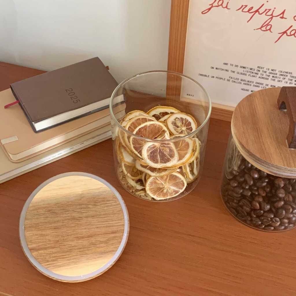  Hũ Đựng Gỗ Nguyên Khối Nắp Kính - Đựng Gia Vị, Đồ Dùng Bếp Gia Dụng [GIAO HÀNG 2-10 NGÀY | SỈ TỪ 2 TRIỆU | CÓ THỂ IN LOGO] 