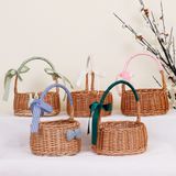  Giảm giá Túi cói thời trang đan cotton, họa tiết mắt cáo, có lót dây rút cho phái nữ! 