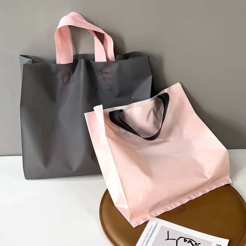  COMBO 10 Túi tote hồng hạc bằng nhựa nhiều size không ra màu T26-082 