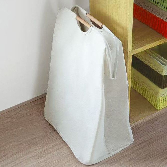  Giỏ Đựng Quần Áo Bẩn Bằng Cotton Phủ PE Nhiều Màu - Rổ Đồ Giặt Dung Tích Lớn, Có Quai Xách Gỗ, Đựng Đồ Chơi, Phòng Ngủ [GIAO HÀNG 2-10 NGÀY | SỈ TỪ 2 TRIỆU | CÓ THỂ IN LOGO] 