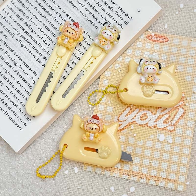  (HÀNG ORDER) Set 20 Dao Tiện Ích Hoạt Hình Mini Co Giãn Cầm Tay Cắt Nhanh [GIAO HÀNG 2-10 NGÀY | SỈ TỪ 2 TRIỆU | CÓ THỂ IN LOGO] 