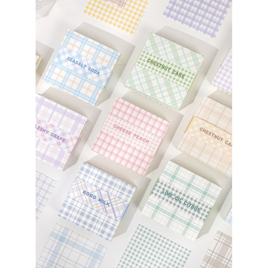  Giấy Ghi Chú Họa Tiết Kẻ Caro - Note Pad Sáng Tạo Để Lại Lời Nhắn, Văn Phòng Phẩm Dễ Thương Nhiều Màu [GIAO HÀNG 2-10 NGÀY | SỈ TỪ 2 TRIỆU | CÓ THỂ IN LOGO] 