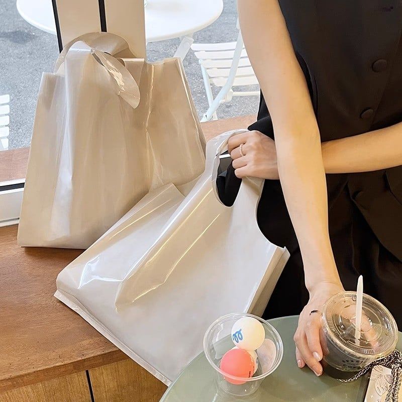  Túi Nhựa Bao Bì Mỹ Phẩm Hộp Đựng Giày In Logo Dày Cho Cửa Hàng Quần Áo Bán Buôn 