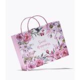  Túi giấy sang trọng in hoa hồng, kèm nơ ruy băng – Mẫu Q1546 