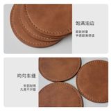  Lót Ly Da PVC Hình Tròn Hai Mặt Họa Tiết Vân Da Bò - Lót Cốc Cách Nhiệt Dày Dặn, Phụ Kiện Quán Cà Phê, Khách Sạn, Bán Buôn [GIAO HÀNG 2-10 NGÀY | SỈ TỪ 2 TRIỆU | CÓ THỂ IN LOGO] 
