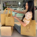  Túi vải không dệt khóa ẩn, túi đóng gói quần áo shop thời trang 