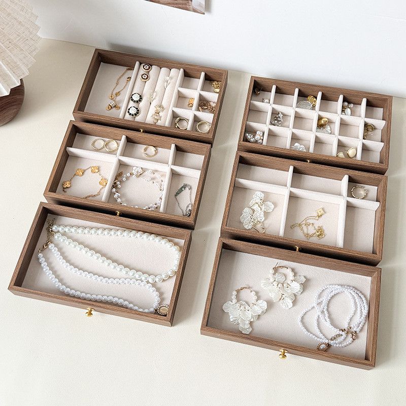  Hộp Đựng Trang Sức Gỗ Óc Chó 3 Ngăn Kéo - Tủ Đựng Đồ Trang Sức Cổ Điển Để Bàn, Phong Cách Trung Hoa, Quà Tặng [GIAO HÀNG 2-10 NGÀY | SỈ TỪ 2 TRIỆU | CÓ THỂ IN LOGO] 