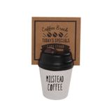  Giá đỡ giấy hình cốc trà sữa bằng gỗ, kích thước 43 x 4 cm - Phụ kiện trang trí bàn PK623 