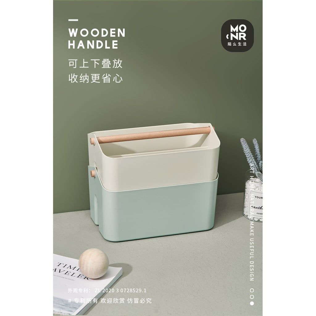  Hộp Đựng Đồ Cầm Tay Bằng Nhựa Hộp Đựng Đồ Ăn Vặt Cầm Tay Hộp Đựng Mỹ Phẩm Văn Phòng Giỏ Đựng Đồ Để Bàn Nhà Bếp 