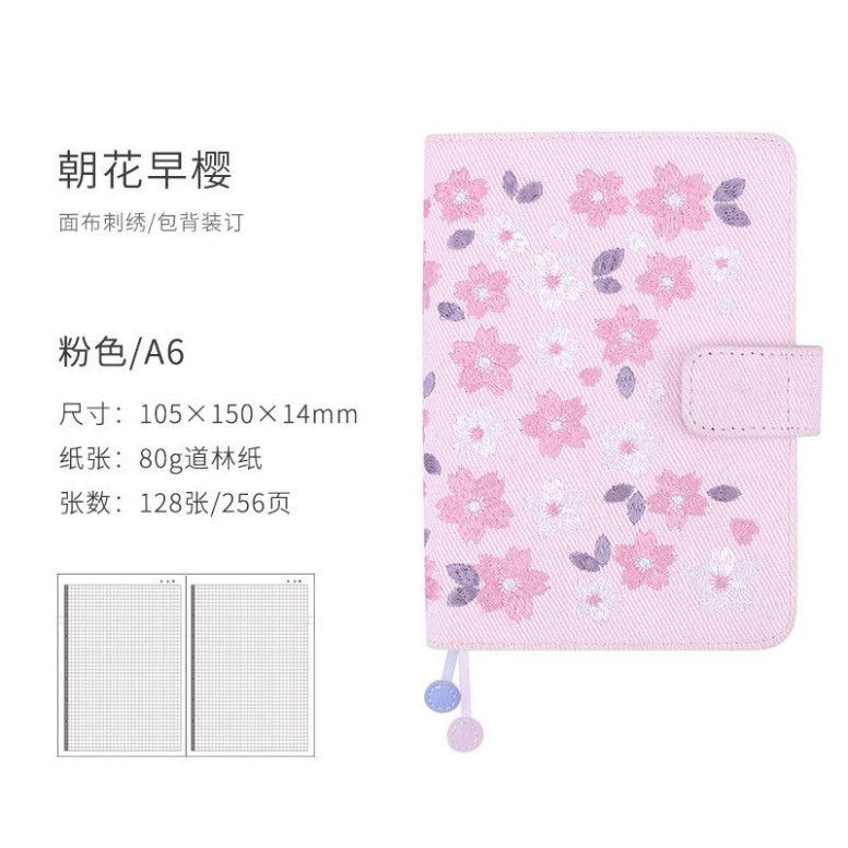  Sổ Tay Kinbor A Đặt Trước: Lịch Tự Điền Thiếu Nữ Tình Yêu, Thêu Cổ Điển Trên Vải 