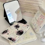  Gương Gấp Da PU HD - Phụ Kiện Trang Điểm Đẳng Cấp Dành Cho Học Sinh, Để Bàn Thông Minh 