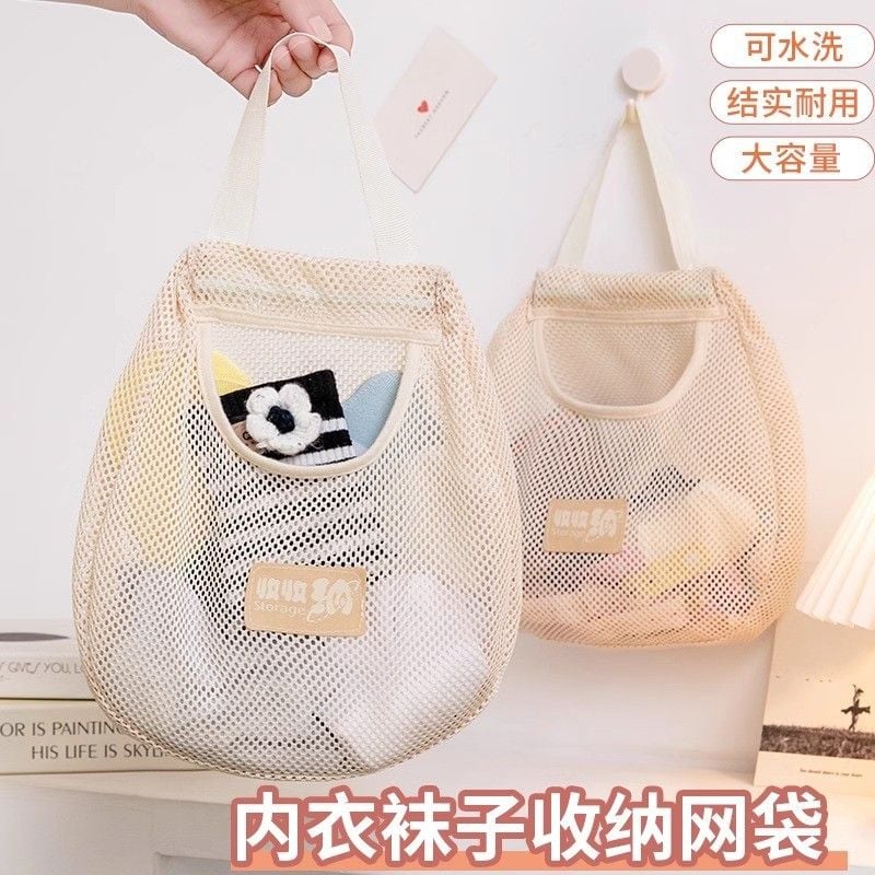  Túi Lưới Treo Tường Đựng Tất, Đồ Lót - Túi Treo Sau Cửa Phòng Ngủ, Ký Túc Xá, Sắp Xếp Gọn Gàng [GIAO HÀNG 2-10 NGÀY | SỈ TỪ 2 TRIỆU | CÓ THỂ IN LOGO] 