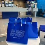  Túi tote composite màu xanh cao cấp in logo túi đóng gói quần áo shop 