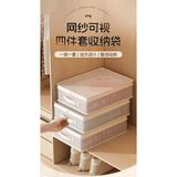  Túi Đựng Chăn Ga Gối Đệm Bằng PVC Trong Suốt - Bộ 4 Túi Đựng Đồ Dày Dặc Có Khóa Kéo, Cất Giữ Tủ Quần Áo Gọn Gàng [GIAO HÀNG 2-10 NGÀY | SỈ TỪ 2 TRIỆU | CÓ THỂ IN LOGO] 