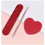  Bộ Dụng Cụ Làm Móng 3 Món Bút Kim Cương Pha Lê + Dũa + Hạt Mài Hình Trái Tim - Chăm Sóc Móng Tay Chuyên Nghiệp [GIAO HÀNG 2-10 NGÀY | SỈ TỪ 2 TRIỆU | CÓ THỂ IN LOGO] 