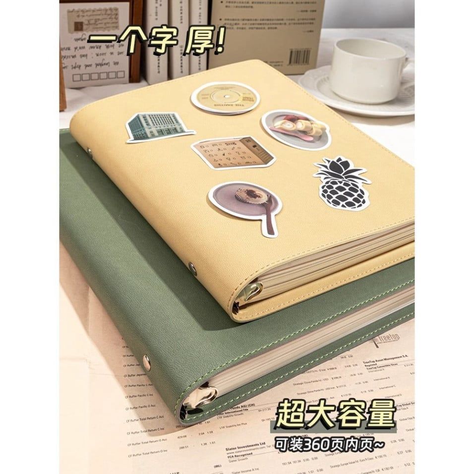  Combo 2 Sổ Bìa Rời Da Mềm Siêu Bền - Thiết Kế Cao Cấp Tháo Được 