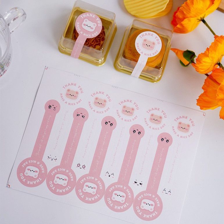  COMBO 5 Bộ 10 Tem Dán Dễ Thương cho Túi Giấy và Hộp Bánh Handmade, Quà Tặng DIY Q684 