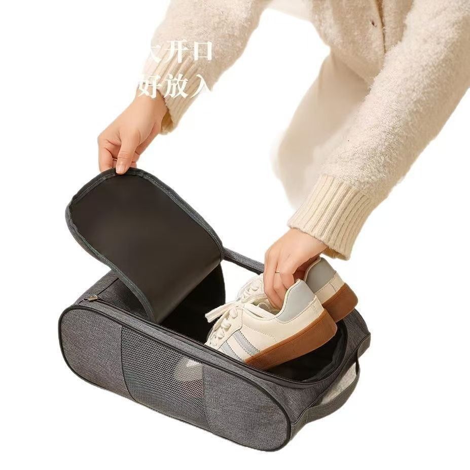  Túi Đựng Giày Du Lịch Bằng Polyester Màu Đen - Túi Đựng Giày Bóng Rổ, Bóng Đá, Thể Thao Tiện Dụng Khi Công Tác, Đi Chơi [GIAO HÀNG 2-10 NGÀY | SỈ TỪ 2 TRIỆU | CÓ THỂ IN LOGO] 