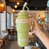  Cốc giữ nhiệt dung tích lớn có ống hút, cốc inox kiểu ice bucket 