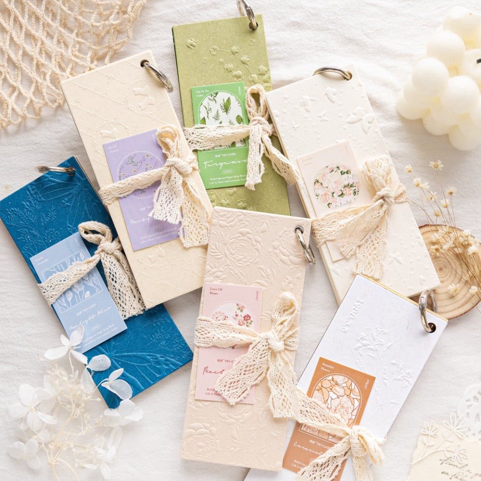  Sổ Tay Trang Rời Phù Điêu Chữ Nổi Retro Có Thể Xé Giấy [GIAO HÀNG 2-10 NGÀY | SỈ TỪ 2 TRIỆU | CÓ THỂ IN LOGO] 
