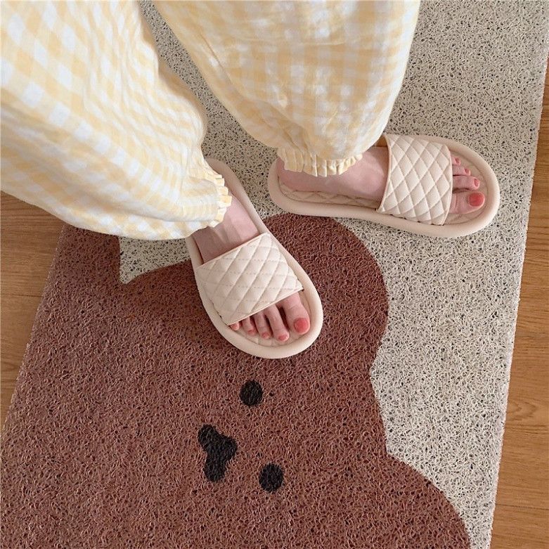  Giày dép quai ngang unisex họa tiết tổ ong, đế chống trượt G1154 siêu bám đáy 