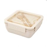  Hộp cơm bằng lò vi sóng kiểu Nhật, chuyên dùng cho dân văn phòng, hộp cơm bằng sợi rơm lúa mì cho nữ, 