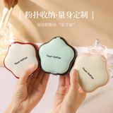  Hộp Đựng Bông Phấn Du Lịch Có Gương Màu Kem, Hồng, Xanh - Hộp Trang Điểm Chống Bụi Thoáng Khí Cầm Tay [GIAO HÀNG 2-10 NGÀY | SỈ TỪ 2 TRIỆU | CÓ THỂ IN LOGO] 