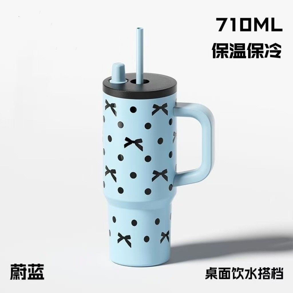  Cốc giữ nhiệt gia dụng dung tích lớn có tay cầm kiểu dáng thời thượng 