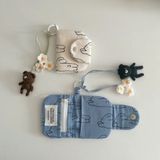  Túi Đựng Thẻ và Tiền Mặt Nhiều Lớp Họa Tiết Hoa Cúc Dễ Thương, Phong Cách Hàn Quốc 
