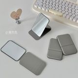  Gương Cầm Tay Gập Lại, Set 5 Màu Trơn Da PU Đơn Giản, Tiện Dụng Cho Trang Điểm 