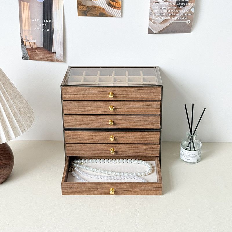  Hộp Đựng Trang Sức Gỗ Óc Chó 3 Ngăn Kéo - Tủ Đựng Đồ Trang Sức Cổ Điển Để Bàn, Phong Cách Trung Hoa, Quà Tặng [GIAO HÀNG 2-10 NGÀY | SỈ TỪ 2 TRIỆU | CÓ THỂ IN LOGO] 